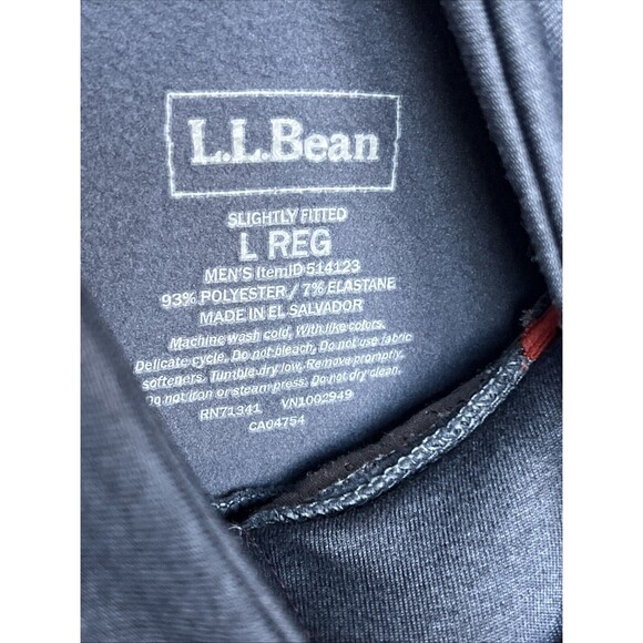 L.L. Bean Mountain Fleece Lined 1/2 Zip Pullover Size Large Blue Red Lightweight - Picture 5 of 7